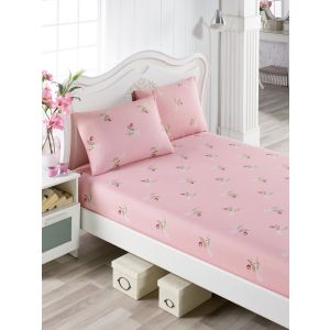 Drap-housse Antoinette 160x200cm avec 2 taies d
