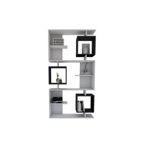 Étagère bibliothèque Ariadne L90cm Blanc et Anthracite