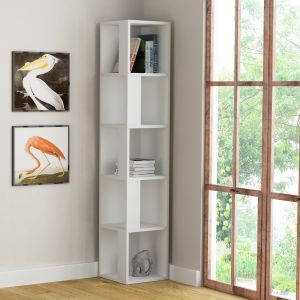 Étagère bibliothèque Clavile 129cm Bois Blanc