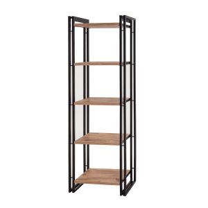 Étagère bibliothèque Operarius L60cm Bois clair et Métal Noir