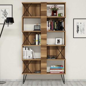 Étagère bibliothèque Transire 167,5cm Bois Naturel