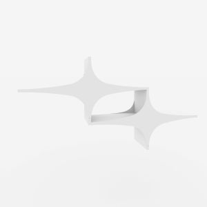 Étagère murale 2en1 Ineditis 135x69cm Bois Blanc