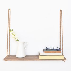 Étagère murale à corde Scott L60xH13cm Bois massif clair