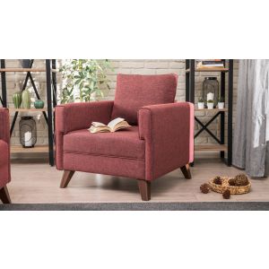 Fauteuil Hermoso Tissu Bordeaux