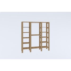 Garde-robe ouverte Otama L161cm Bois clair