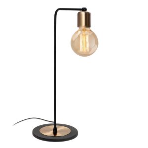 Lampe de table Ariadna 52cm Métal Noir et Or Antique
