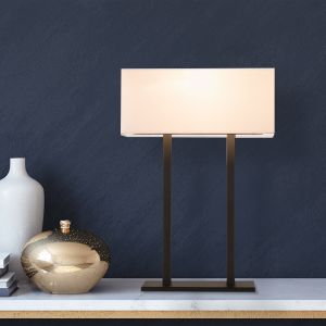 Lampe de Table Biped Métal Noir et Blanc