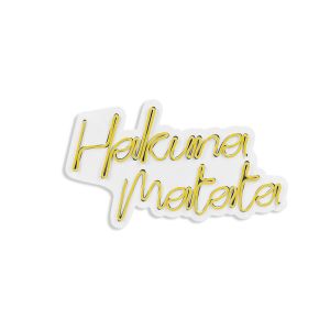 Lettrage Lucendi L47xH29cm "Hajuna Matata" Néon Jaune