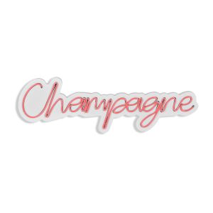 Lettrage mural Lucendi L60xH19cm "Champagne" Néon Rose