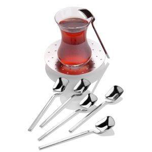 Lot de 6 cuillères à dessert Renja 11cm Acier inoxydable Argent