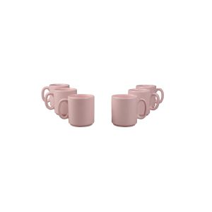 Lot de 6 mug Calix 100% Faience Rose