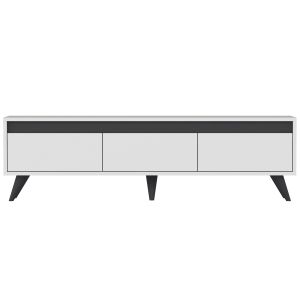 Meuble TV moderne Scorpii L150cm Blanc
