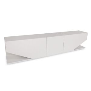 Meuble TV Trapezium 180cm Bois Blanc