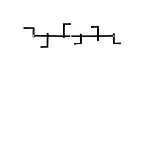 Patère murale Takumi L60xH16cm Linge géométrique simple Métal Noir