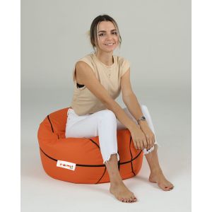 Pouf ballon de basket Andrus D70cm Orange