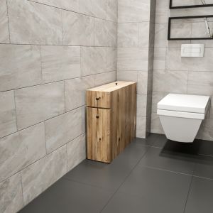 Rangement de salle de bain 1 porte et 2 tiroirs Denali Bois Chêne