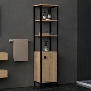 Rangement salle de bain Ora 161,8x38x34cm Panneau Bois Beige