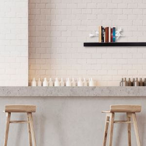 Serre-livre décoratif sorcière Liber 55x16x22cm Métal Blanc