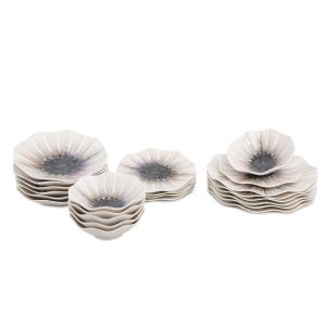Service de table 24 pièces Vada 100% Porcelaine Motif Fleur