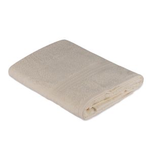 Serviette de bain liteau à trois lignes brodées Sicco 70x140cm 100% Coton Blanc créme