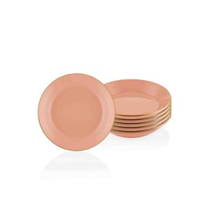 Set assiettes 6 pièces Murrina Céramique Saumon
