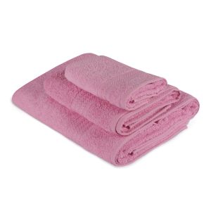 Set de 3 serviettes SIcco 100% Coton Rose