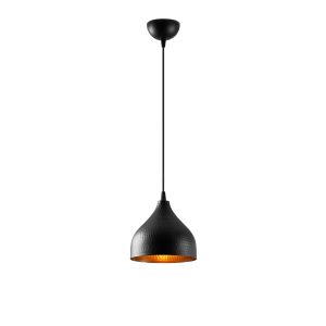 Suspension géode martelée Laterna 114cm Métal Noir