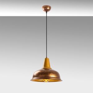 Suspension Inanja D32cm Métal Or et câble Noir