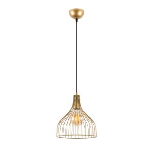 Suspension lampe filaire D25cm Nidis Métal Or