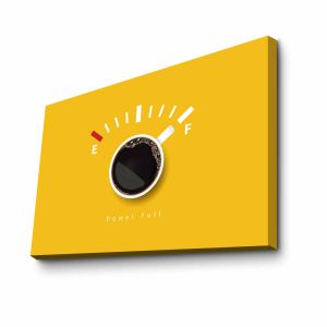 Tableau décoratif Imagen L70xH45cm Motif café carburant Jaune