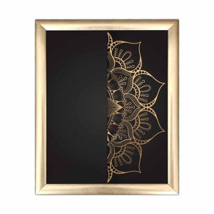 Tableau décoratif Monet 23,5x28,5cm Bois Motif Arabesque Or
