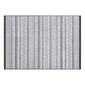 Tapis Aidyn 196x290cm Motif Berbère Noir et Blanc