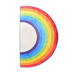 Tapis demi cercle Ayla 85x160cm Velours Multicolore