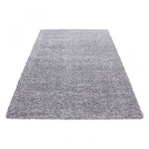 Tapis rectangulaire Soros 200x290cm Tissu Gris clair
