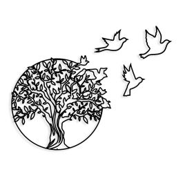 Tableau Zen Arbre De Vie, Oiseaux Et Fleurs | L'Arbre Magique