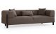 Canapé moderne 3 places Capertio Tissu Marron et Métal Noir