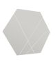 Miroir décoratif losange Dovine 70x60cm Bois Blanc
