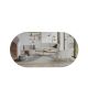 Miroir décoratif ovale Ameh L45xH85cm Métal Or et Verre Transparent