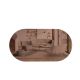 Miroir décoratif ovale Ameh L45xH85cm Métal Or et Verre Bronze