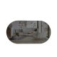 Miroir décoratif ovale Ameh L45xH85cm Métal Or et Verre Gris foncé