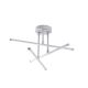 Suspension 3 bares LED Ividar D51xH26cm Métal Gris
