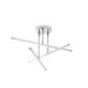 Suspension 3 bares LED Ividar D51xH26cm Métal Chrome