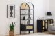 Bibliothèque étagère Fidole L76cm Bois Noir et Cannage Beige