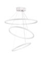 Suspension 3 anneaux LED Jaune Halzar D50cm Métal Blanc