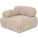 Fauteuil accoudoir ou module d'angle gauche Nounou Tissu bouclette Pêche