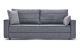 Canapé 3 places convertible Milos Bois massif et Tissu Gris