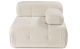 Fauteuil accoudoir ou module d'angle à droite Nounou Tissu Blanc crème