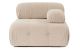 Fauteuil accoudoir ou module d'angle à droite Nounou Tissu bouclette Pêche