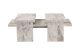Ensemble table basse et 2 bouts de canapés gigognes Bernin Bois Effet marbre