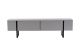 Meuble tv moderne 2 portes basculantes Domenica L180cm Gris et Noir